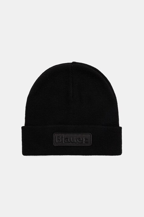 Blauer czapka z wełną CHESHIRE kolor czarny BLUA05299