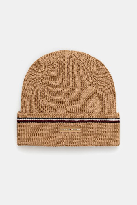 Kapa s dodatkom vune Tommy Hilfiger boja: bež, AM0AM13587