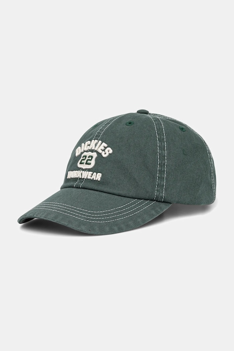 Dickies czapka z daszkiem bawełniana kolor zielony DK0A87N9