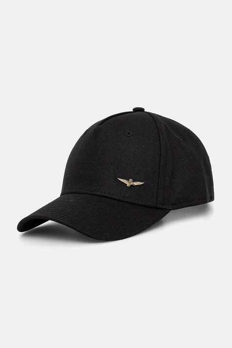 Aeronautica Militare czapka z daszkiem bawełniana kolor czarny HA1122UCT02848