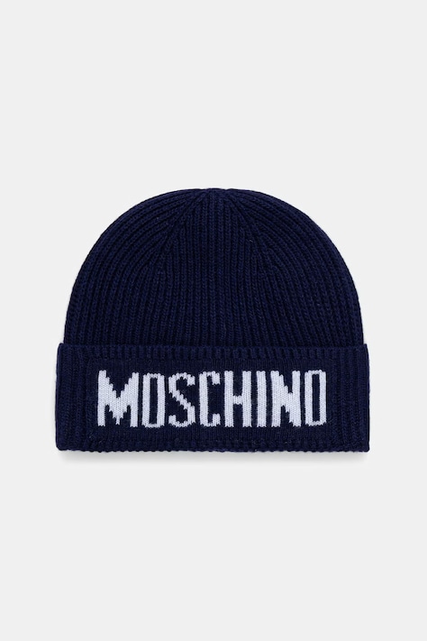 Moschino căciulă pentru bărbați cu amestec de lână bleumarin M5875 60808