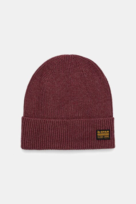 G-Star czapka z dodatkiem wełny kolor czerwony D25511.D784