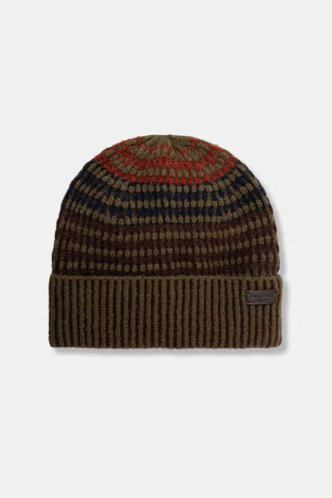 Barbour czapka kolor zielony MHA0864