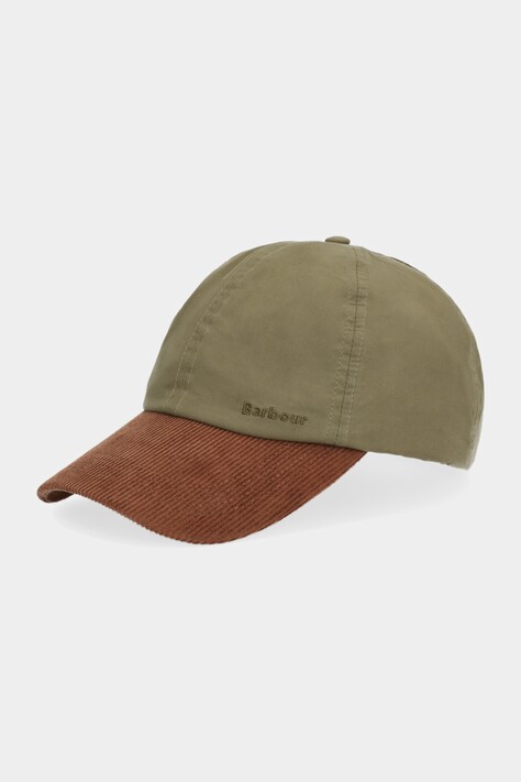 Barbour czapka bawełniana Transport kolor zielony MHA0888