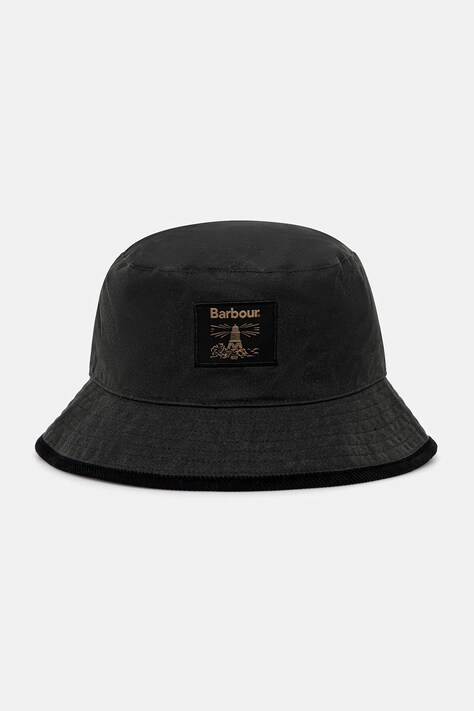 Bavlněný klobouk Barbour Field Wax Bucket Hat zelená barva, MHA0921SG91