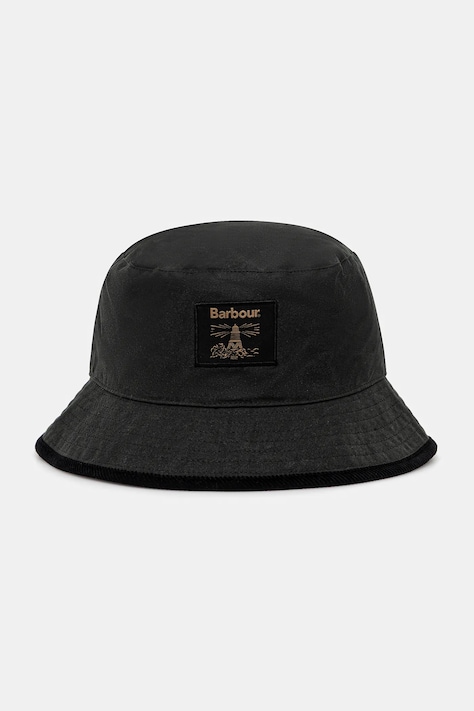 Шляпа из хлопка Barbour Field Wax Bucket Hat цвет зелёный MHA0921SG91