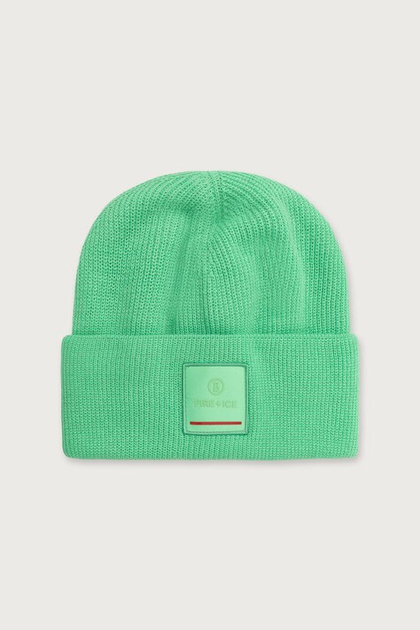 BOGNER Fire+Ice Czapka beanie męska z dodatkiem wełny TAREK zielona 94366125
