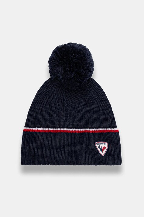 Rossignol czapka z dodatkiem wełny kolor granatowy RLMMH03U