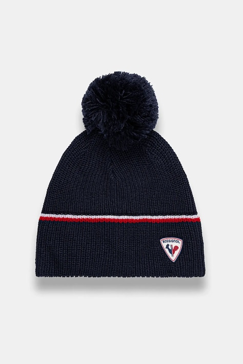 Rossignol czapka z dodatkiem wełny kolor granatowy RLMMH03U