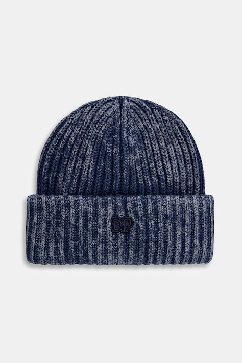 Daily Paper czapka bawełniana Knitted Washed Beanie kolor niebieski 2521088