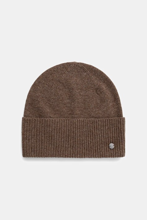 Sisley czapka z dodatkiem wełny kolor beżowy 1UVLSA00D