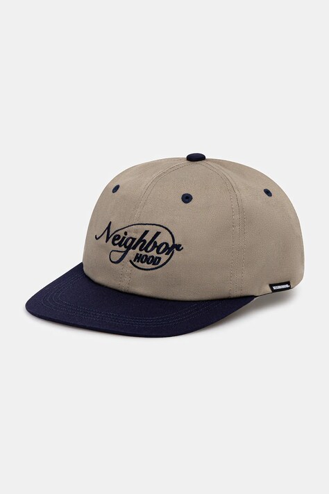 NEIGHBORHOOD czapka z daszkiem BICOLOR DAD CAP kolor granatowy 252HCNH.HT04
