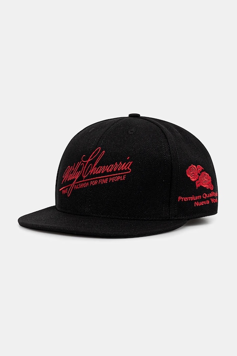 Willy Chavarria czapka z daszkiem Fine Fashion kolor czarny WCASC0042-001