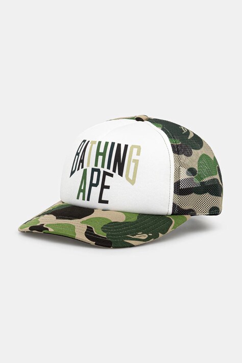 A Bathing Ape czapka z daszkiem kolor zielony 001CPL301012M