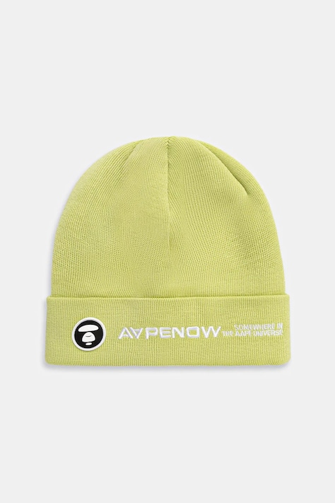 AAPE czapka kolor zielony AAPHTM4866XXP