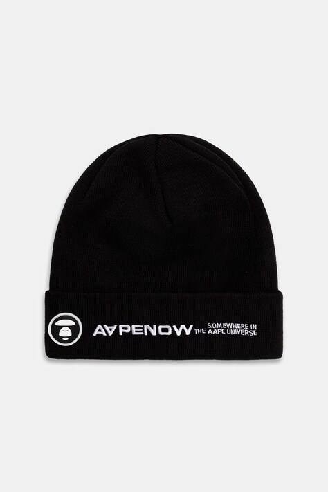 AAPE czapka kolor czarny AAPHTM4866XXP