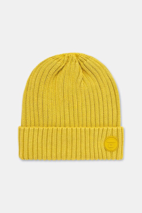 AAPE czapka bawełniana męska żółta AAPHTM4962XXP