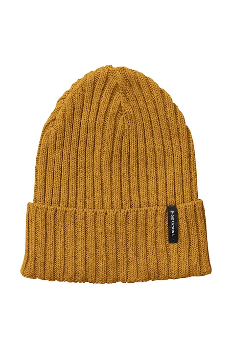 Didriksons Czapka beanie bawełniana LAKEN żółta 505757