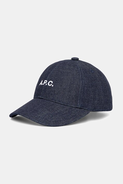 A.P.C. czapka z daszkiem casquette charlie kolor granatowy COHIZ.M24069