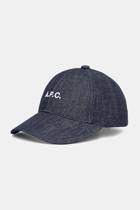 A.P.C. czapka z daszkiem casquette charlie kolor granatowy COHIZ.M24069