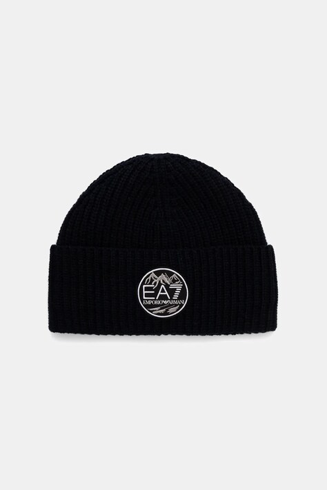 Шапка с добавлением шерсти EA7 Emporio Armani цвет синий  AF18020.7X000243