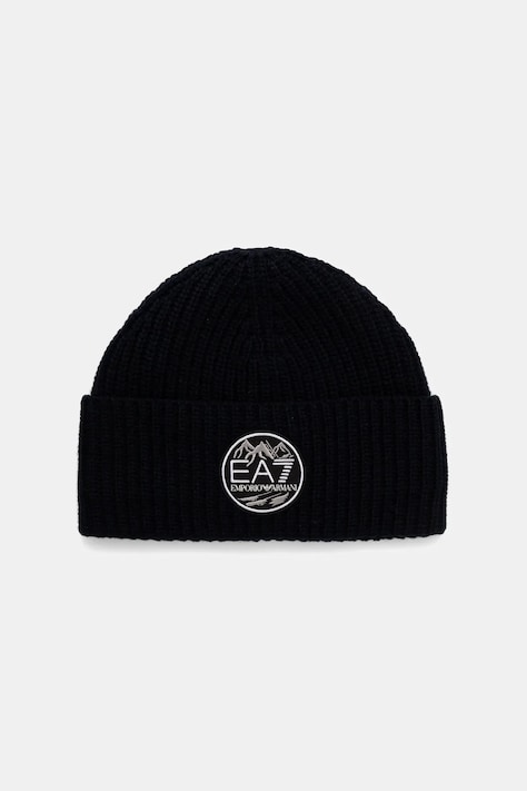 EA7 Emporio Armani pălărie din amestec de lână culoarea bleumarin, AF18020.7X000243
