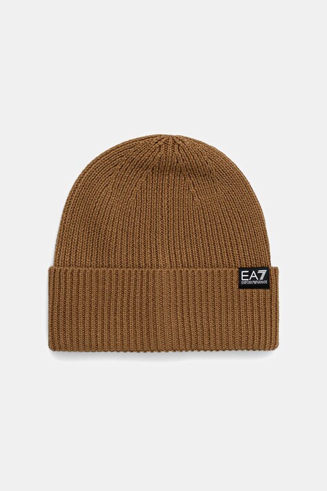 EA7 Emporio Armani czapka z dodatkiem wełny kolor zielony AF18469.7X000312