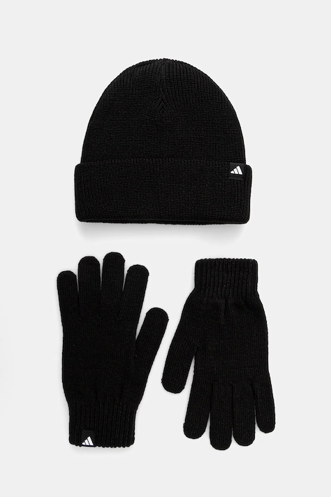Шапка і рукавички adidas Glove Beanie колір чорний JN9443