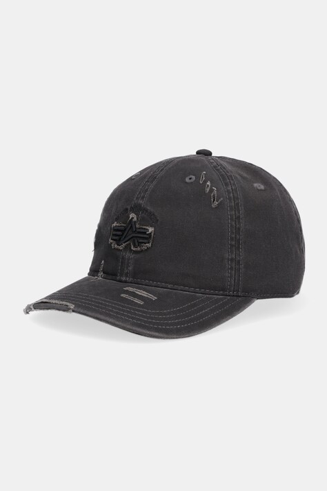 Alpha Industries czapka z daszkiem bawełniana kolor szary 258901.03