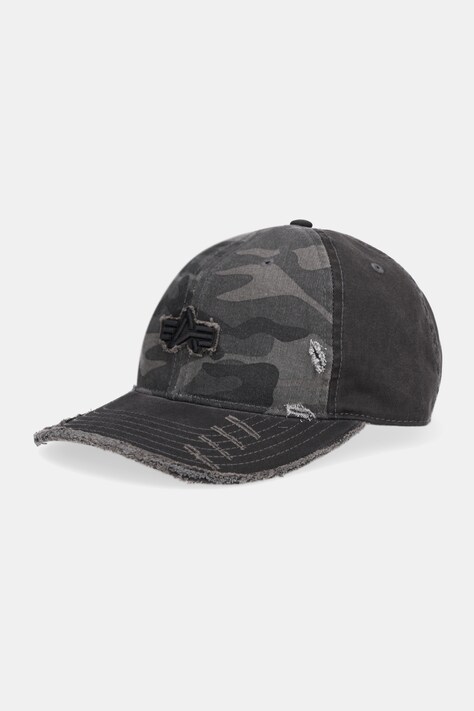 Alpha Industries czapka z daszkiem bawełniana kolor szary 258903.125