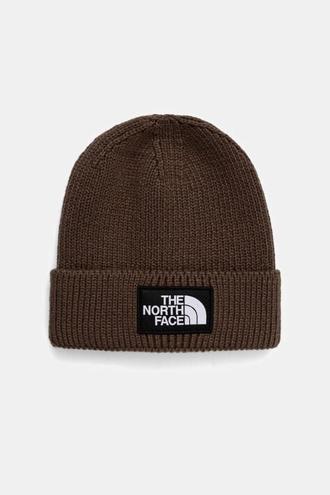 Čiapka The North Face TNF Logo Box hnedá farba, NF0A8CHE1OI1