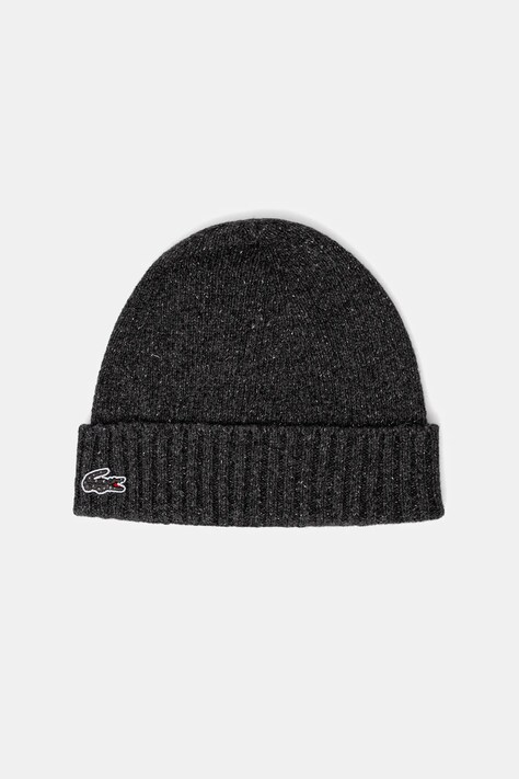 Lacoste czapka z dodatkiem wełny kolor szary RB5995
