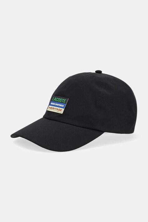 Lacoste czapka z daszkiem kolor czarny RK6047