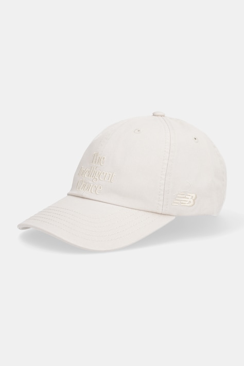 Bavlněná baseballová čepice New Balance béžová barva, LAH51011TWF