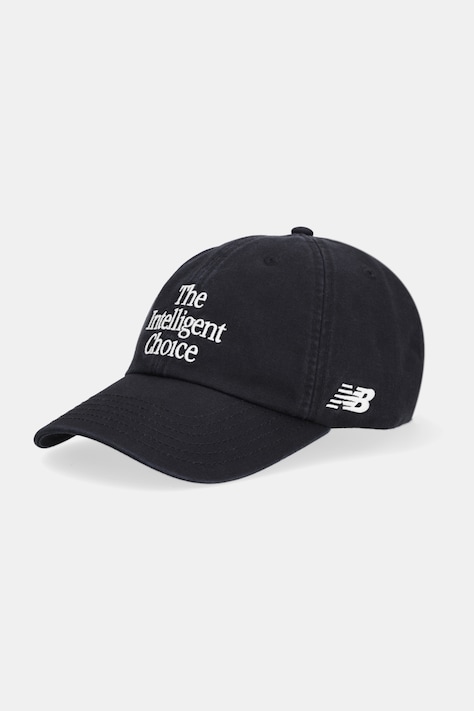 Bavlněná baseballová čepice New Balance černá barva, LAH51011BK