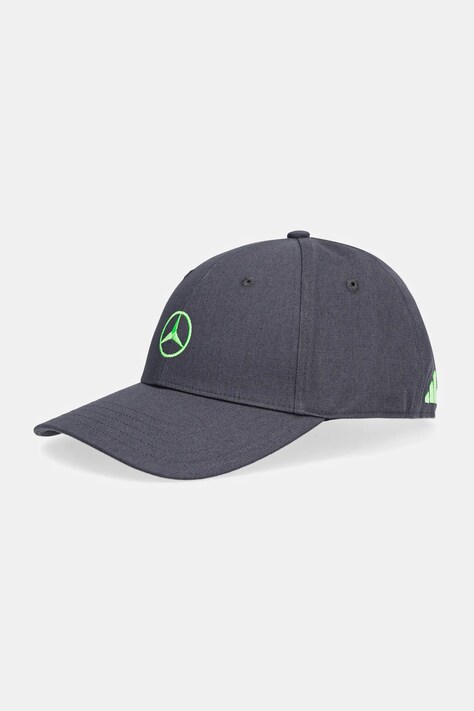 adidas czapka z daszkiem bawełniana x Mercedes kolor szary JZ2548