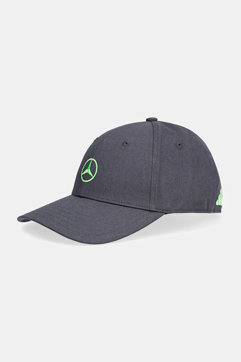 Bavlnená šiltovka adidas x Mercedes šedá farba, JZ2548