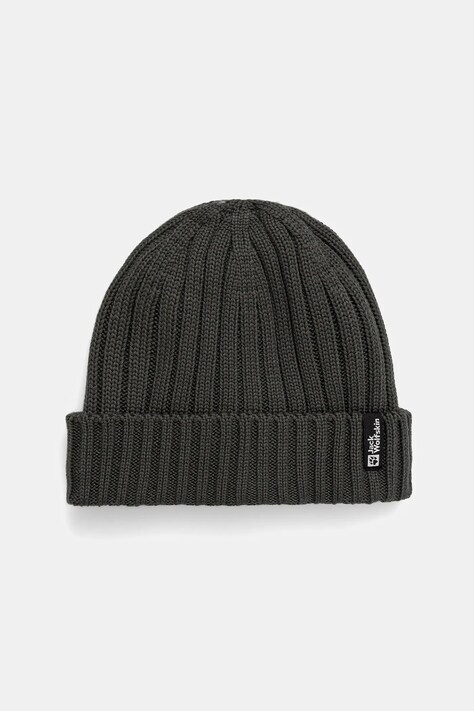 Kapa z dodatkom volne Jack Wolfskin RIB KNIT zelena barva, 1907122
