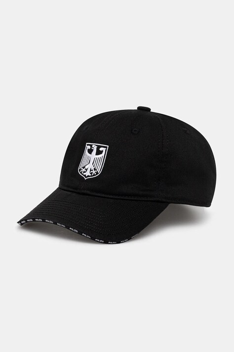 VETEMENTS czapka z daszkiem bawełniana Polizei kolor czarny UH76CA300BW