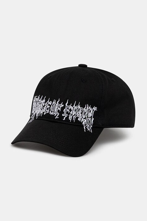 VETEMENTS czapka z daszkiem bawełniana Cof kolor czarny UCF76CA100B