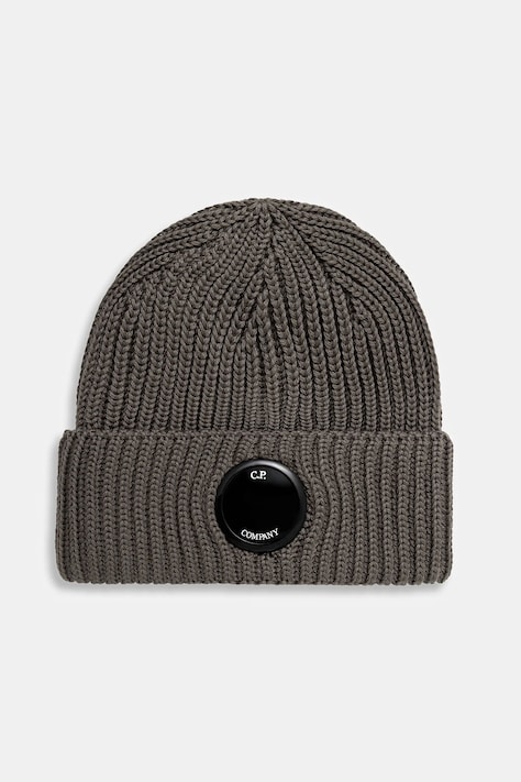 Vlněná čepice C.P. Company hnědá barva, 19CMAC739A005509A