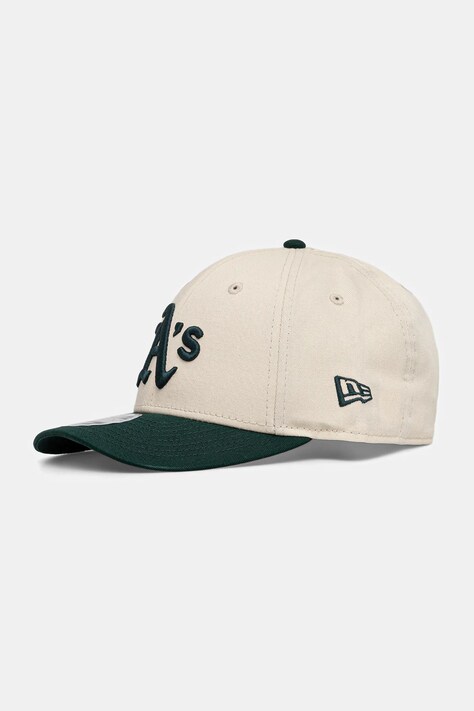 New Era czapka z daszkiem bawełniana kolor beżowy 60691348