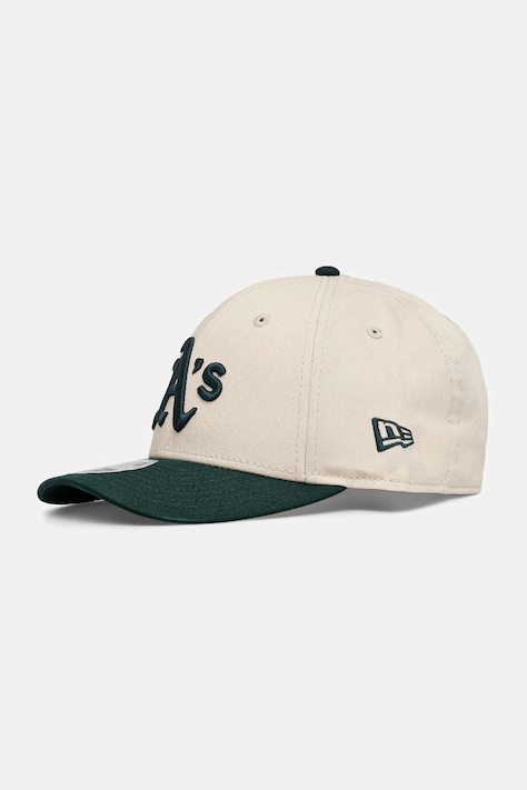 Bavlněná baseballová čepice New Era béžová barva, 60691348