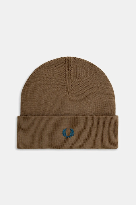 Шапка с шерстью Fred Perry цвет коричневый  C8161