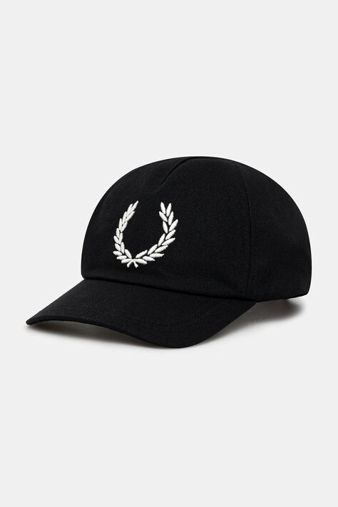 Fred Perry czapka z daszkiem bawełniana kolor czarny HW1294