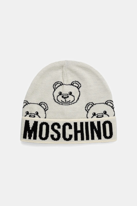 Moschino căciulă de lână culoarea bej, M3321 65443