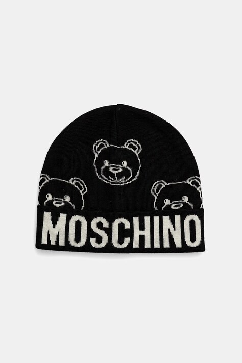 Moschino czapka z wełną kolor czarny M3321 65443