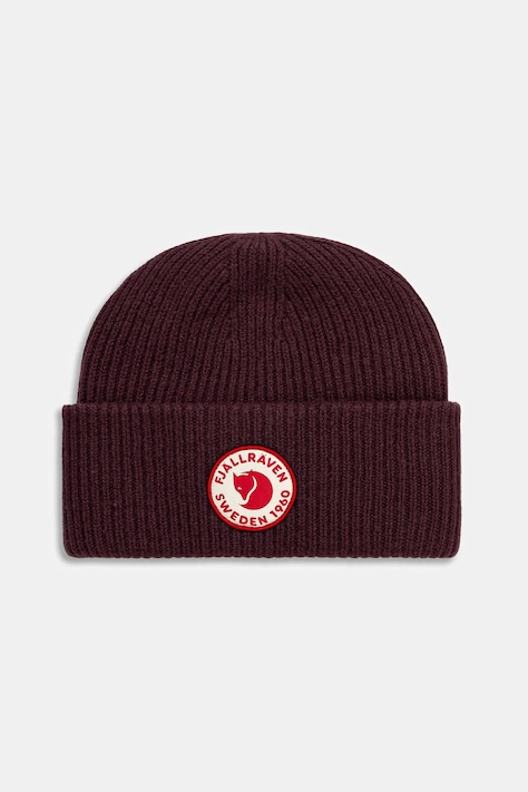 Вълнена шапка Fjallraven 1960 Logo в лилаво  F78142