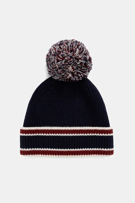 Fusalp czapka wełniana kolor granatowy I3715