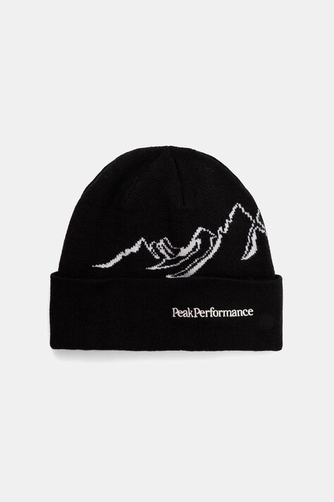 Peak Performance czapka z dodatkiem wełny kolor czarny G79880